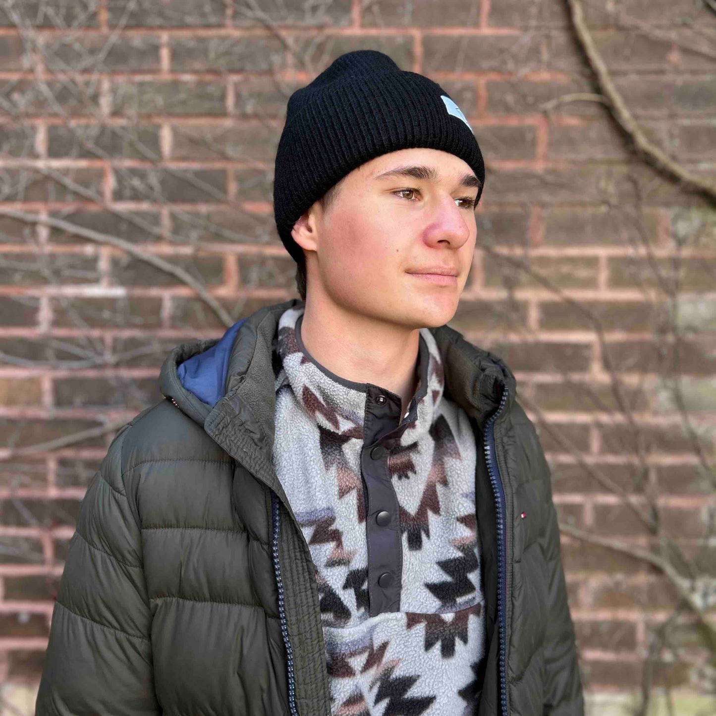 Black Angora Beanie Hat