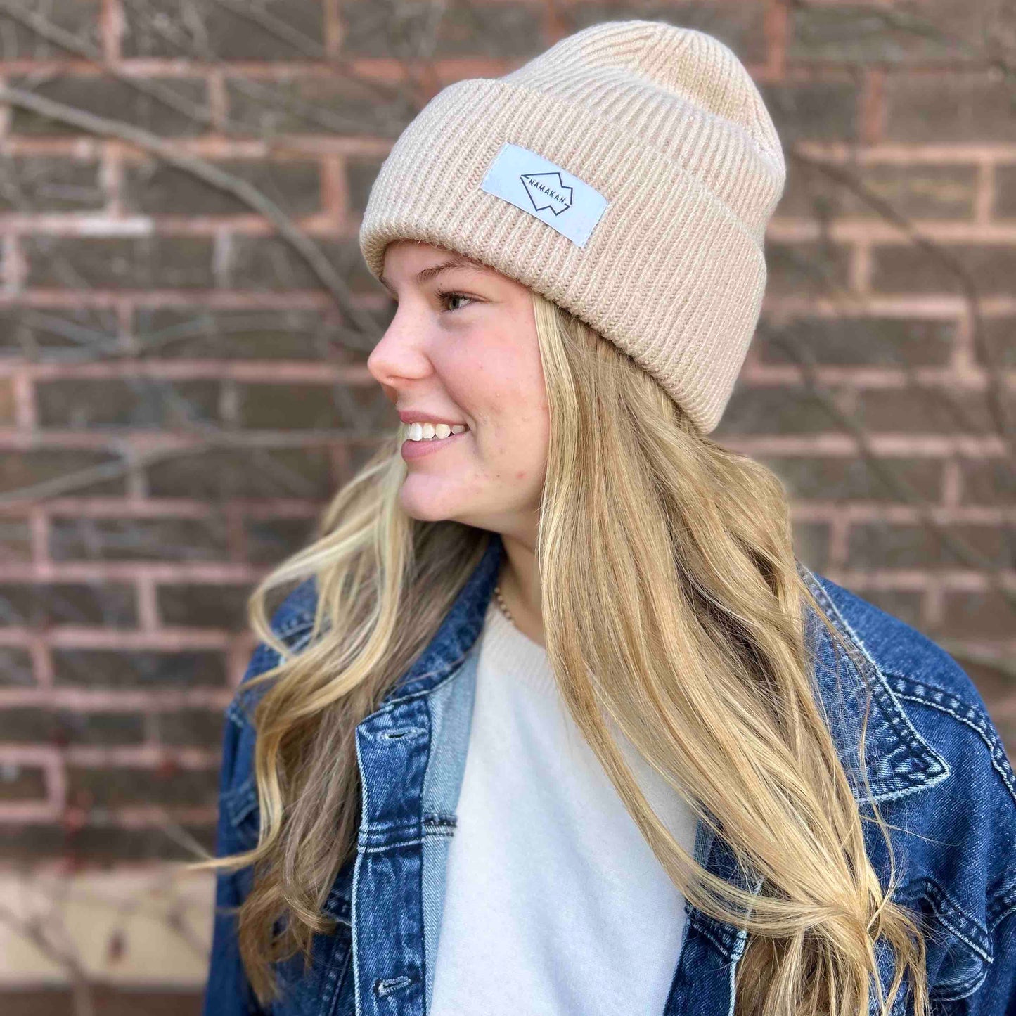 Oat Angora Beanie Hat