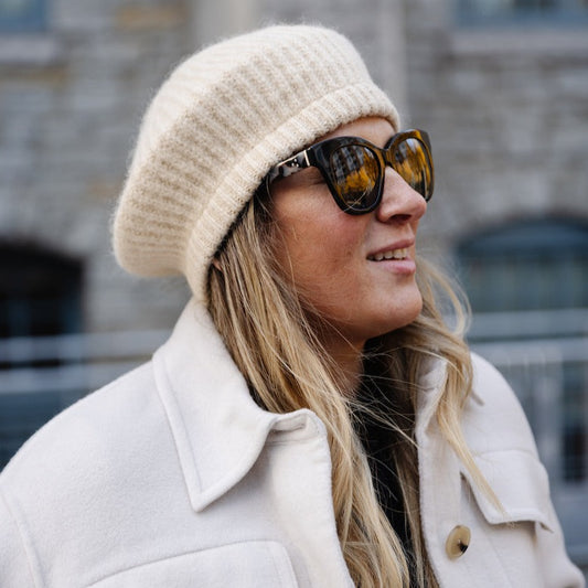 Cream Cozy Wool Beret