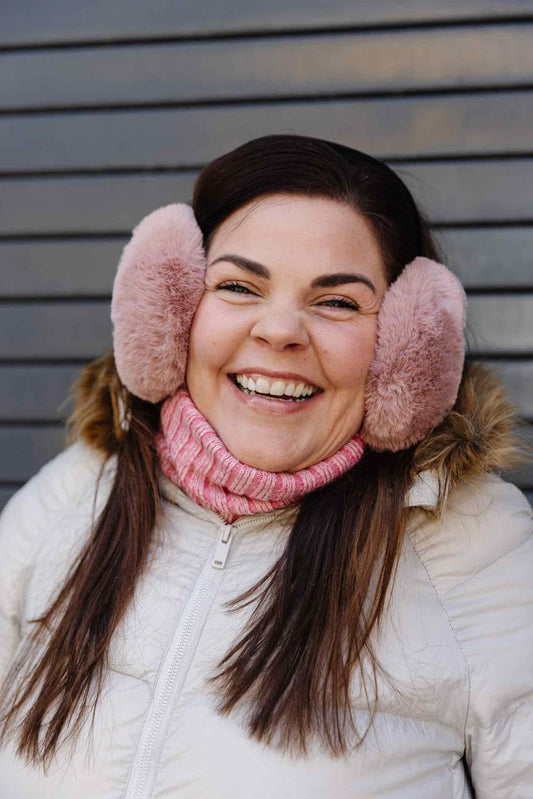 Rose Faux Fur Earmuffs