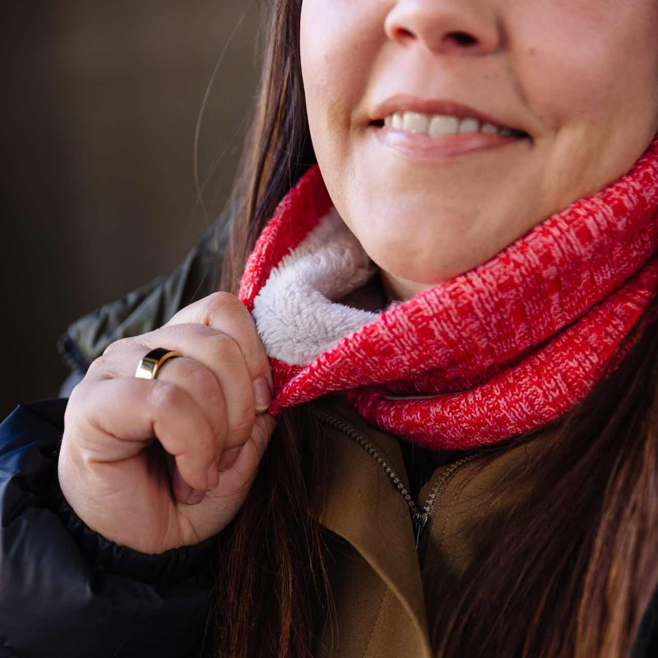 Marled Red Super-Soft Neck Warmer