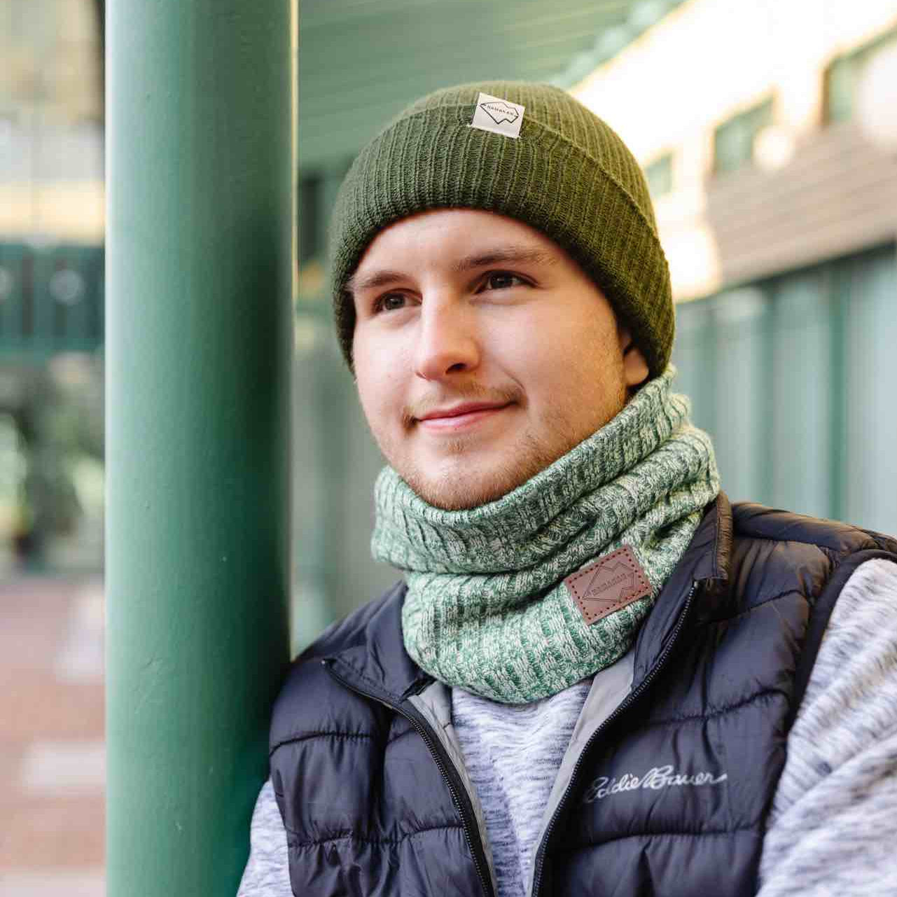 Marled Green Super-Soft Neck Warmer