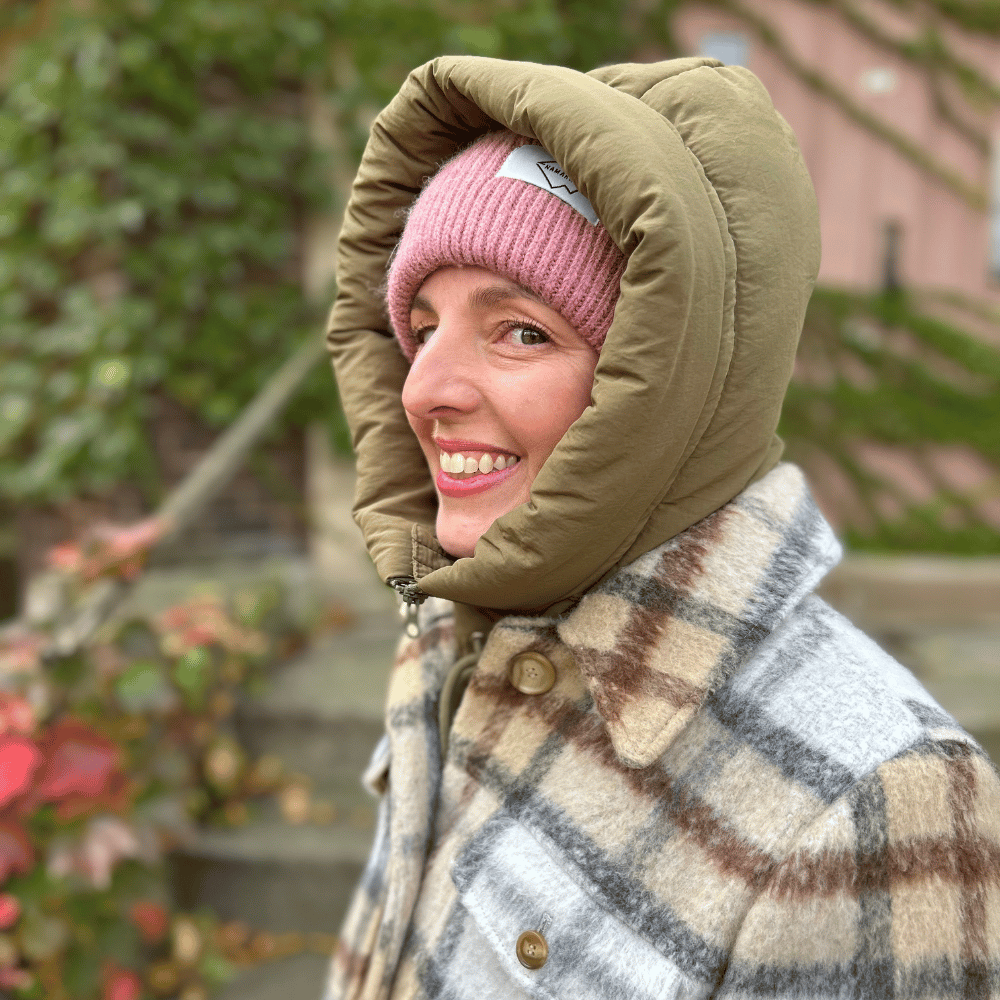 Olive Green Puffer Balaclava