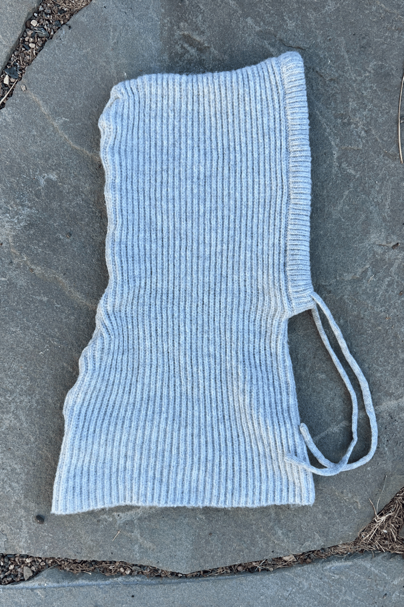 Light Gray Knit Balaclava