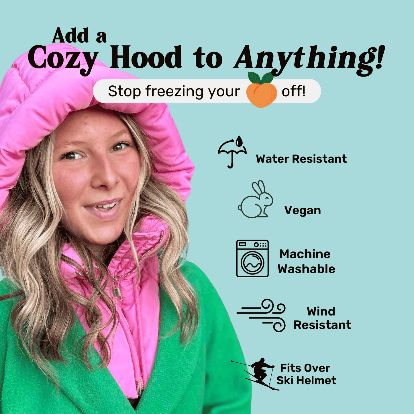 Puffer Balaclava in Cream