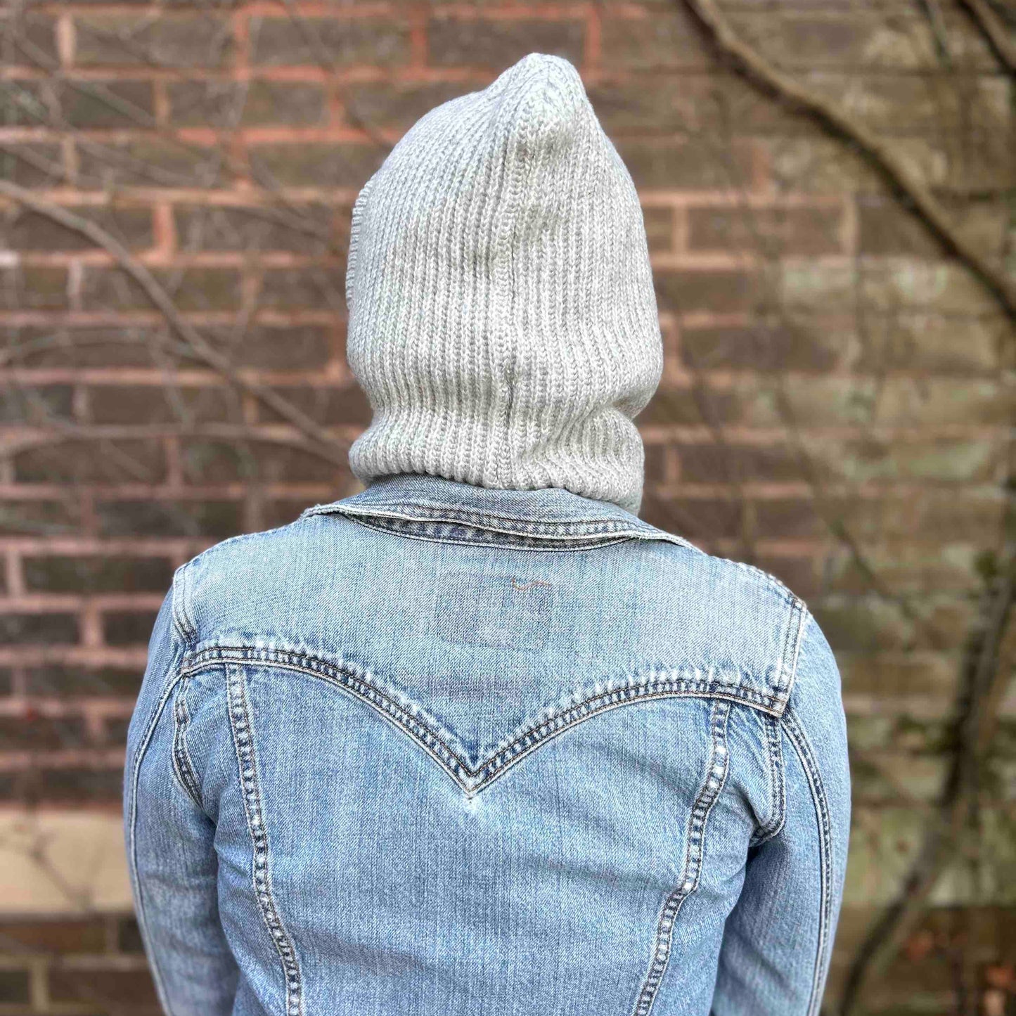 Light Gray Knit Balaclava