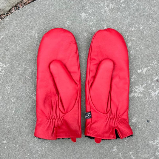 Red All-Leather Driving Mitten - LIMITED EDITION
