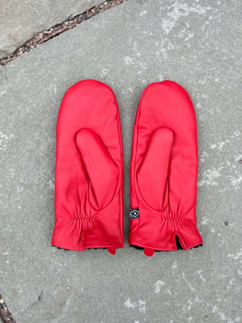 Red All-Leather Driving Mitten - LIMITED EDITION