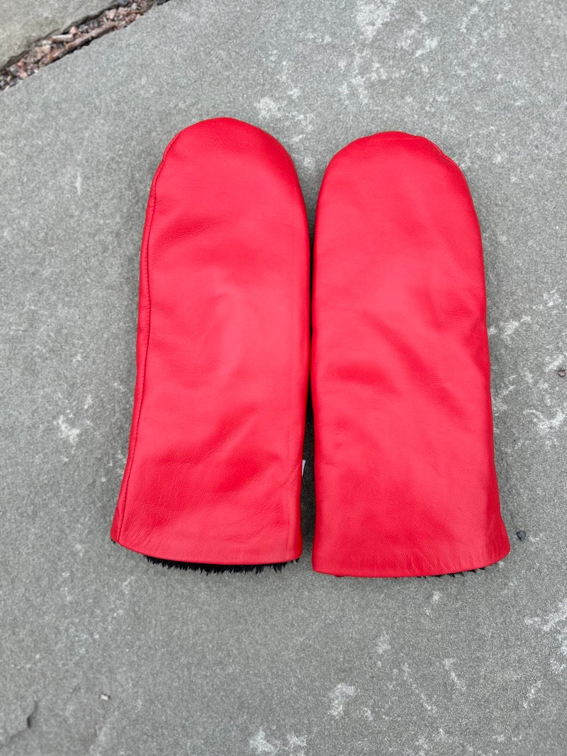 Red All-Leather Driving Mitten - LIMITED EDITION
