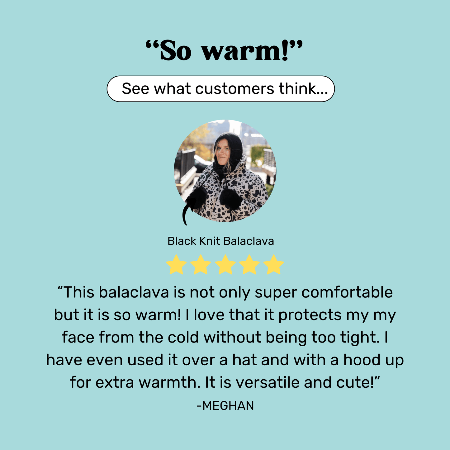 Knit Balaclava in Royal Blue