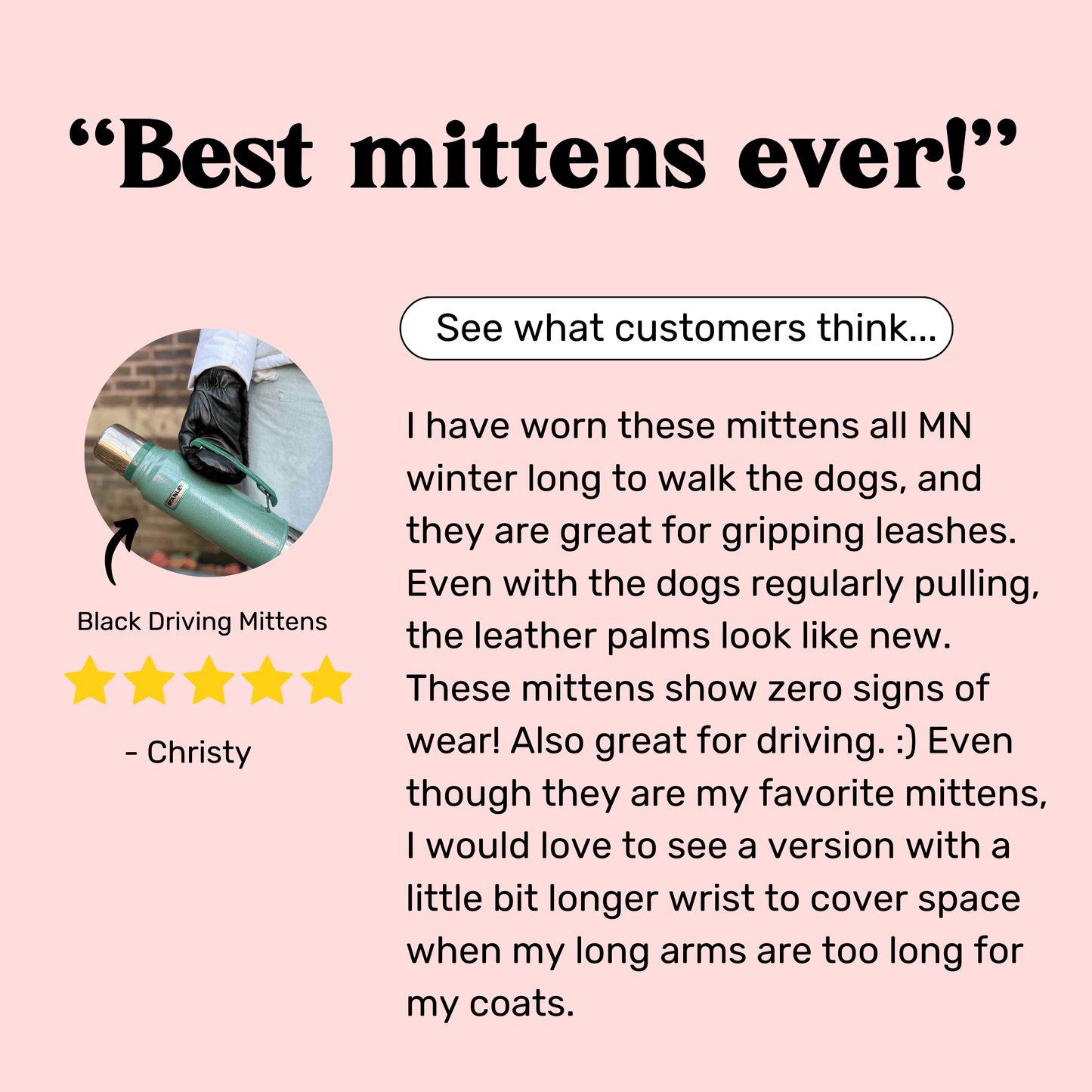 Black Driving Mittens