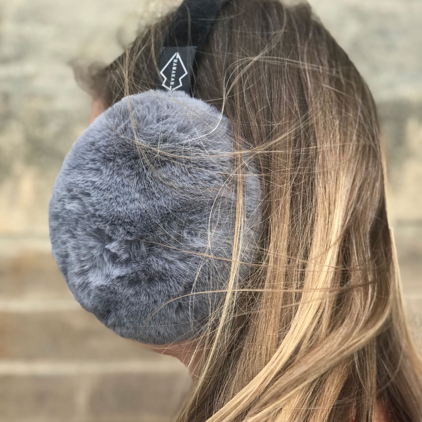 Gray Faux Fur Earmuffs