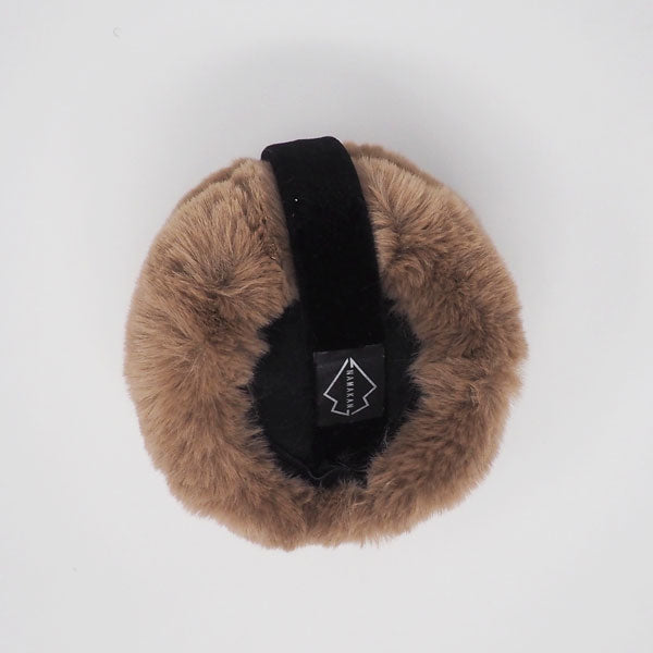 Faux Fur Earmuffs in stone/beige color