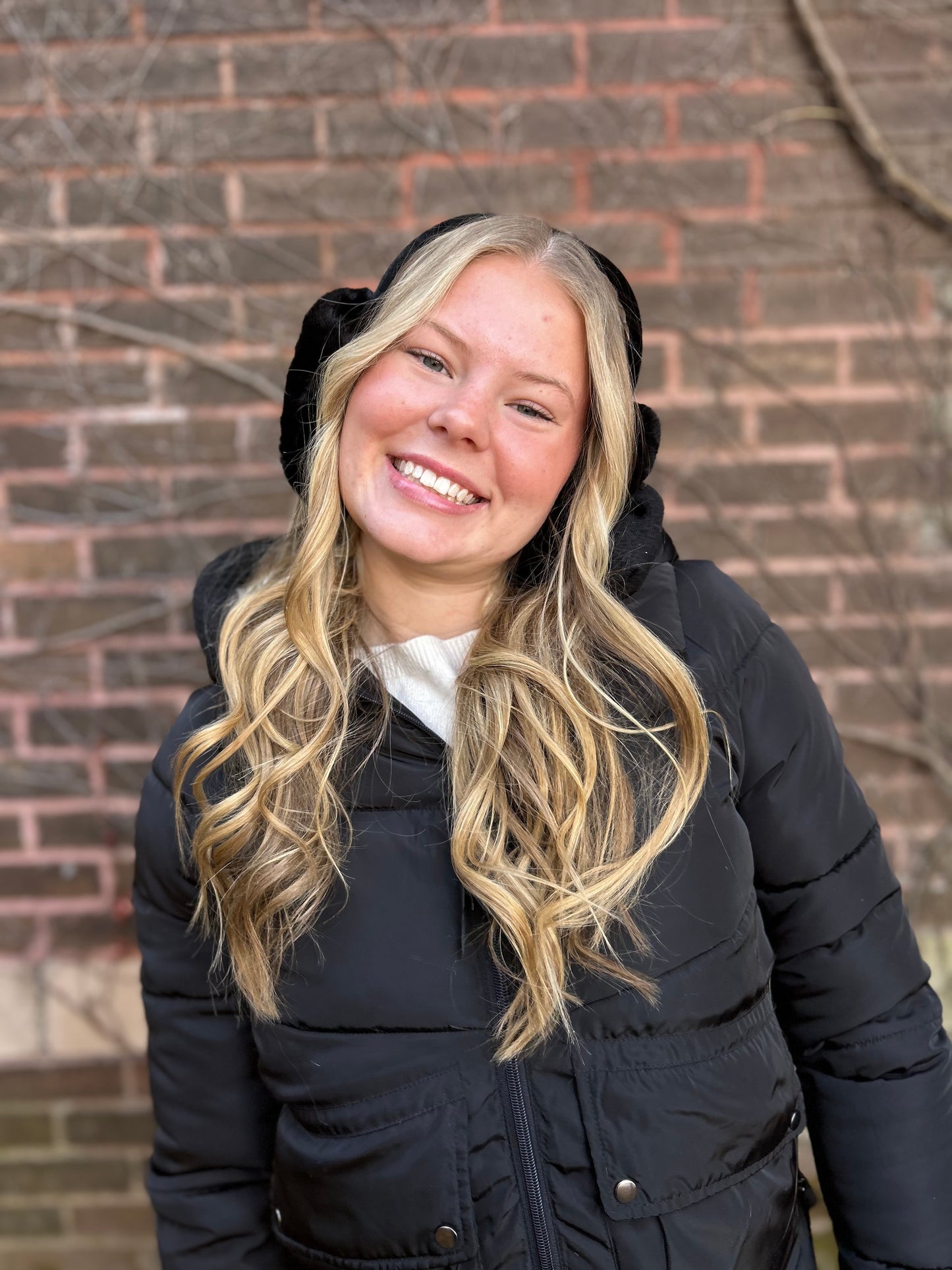 Black Faux Fur Earmuffs