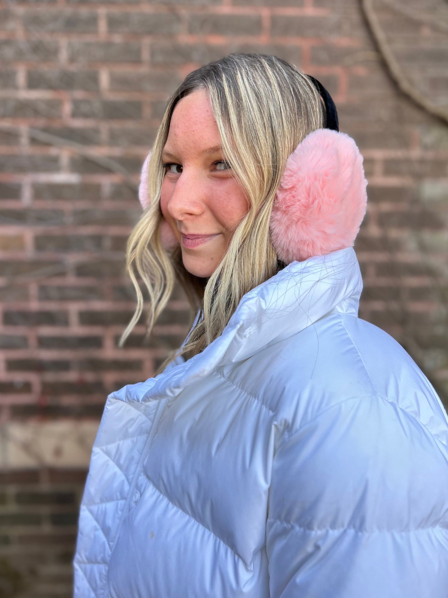 Light Pink Faux Fur Earmuffs