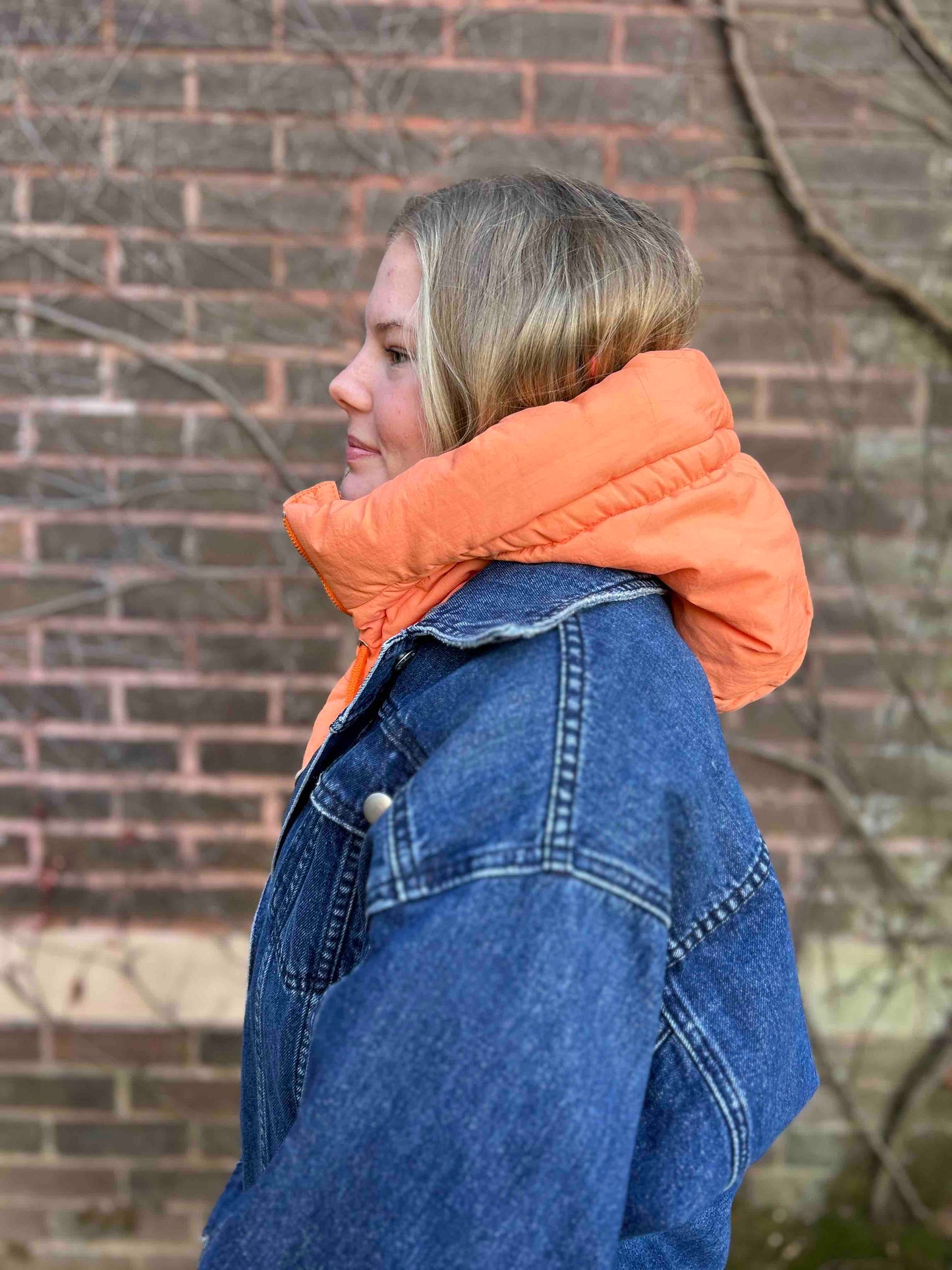 Matte Orange Puffer Balaclava