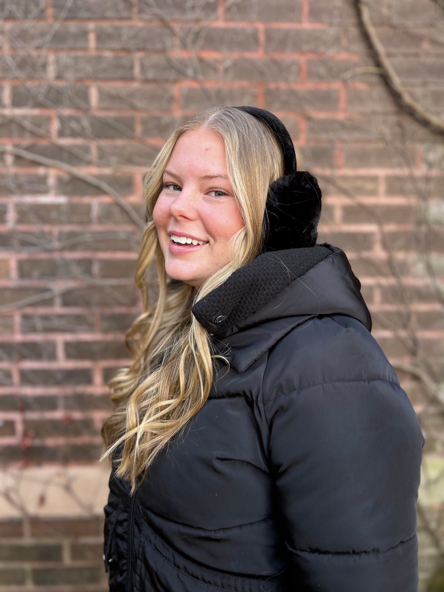 Black Faux Fur Earmuffs