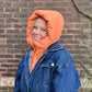 Matte Orange Puffer Balaclava