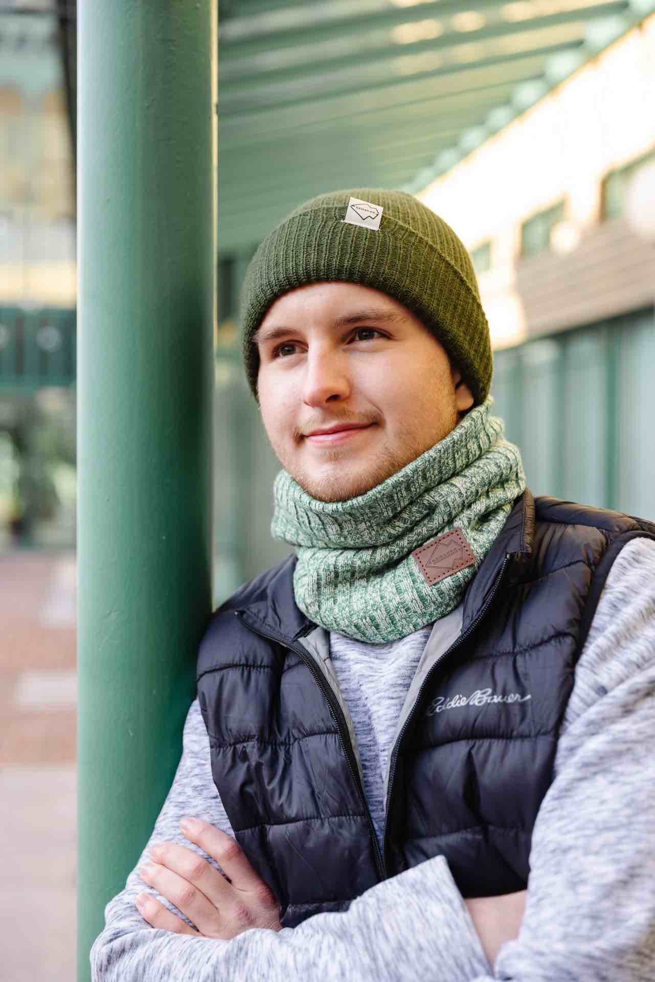 Marled Green Super-Soft Neck Warmer