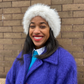 White Faux Fur Pillbox Hat