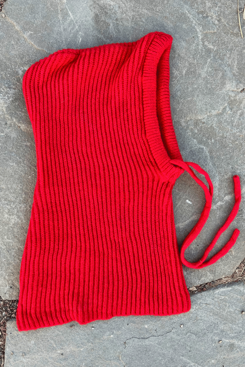 Red Knit Balaclava