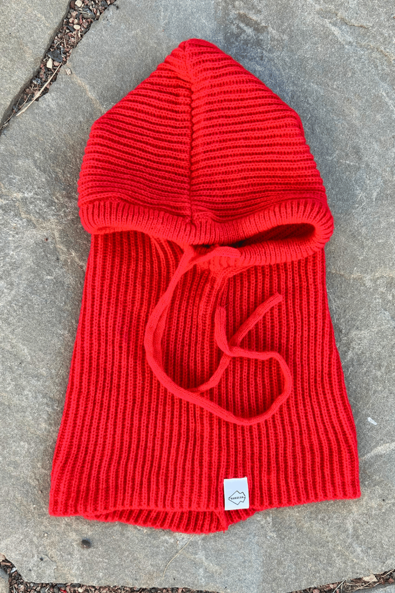 Red Knit Balaclava