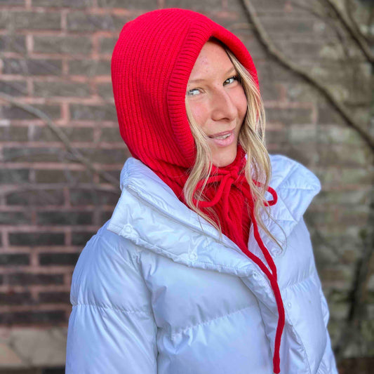 Red Knit Balaclava