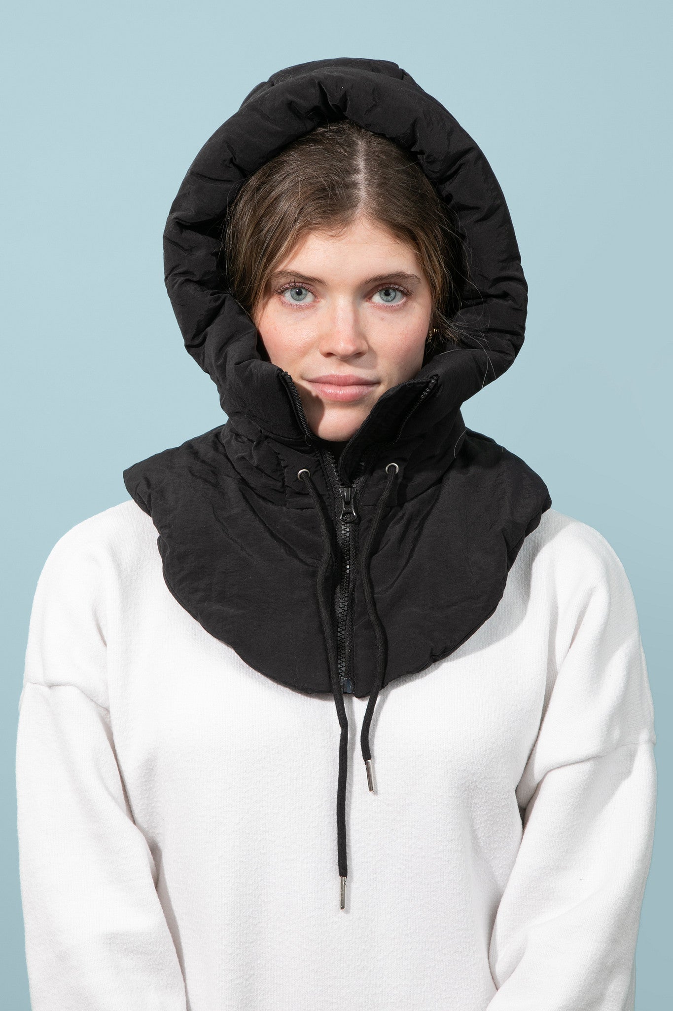 Puffer Balaclava in Black
