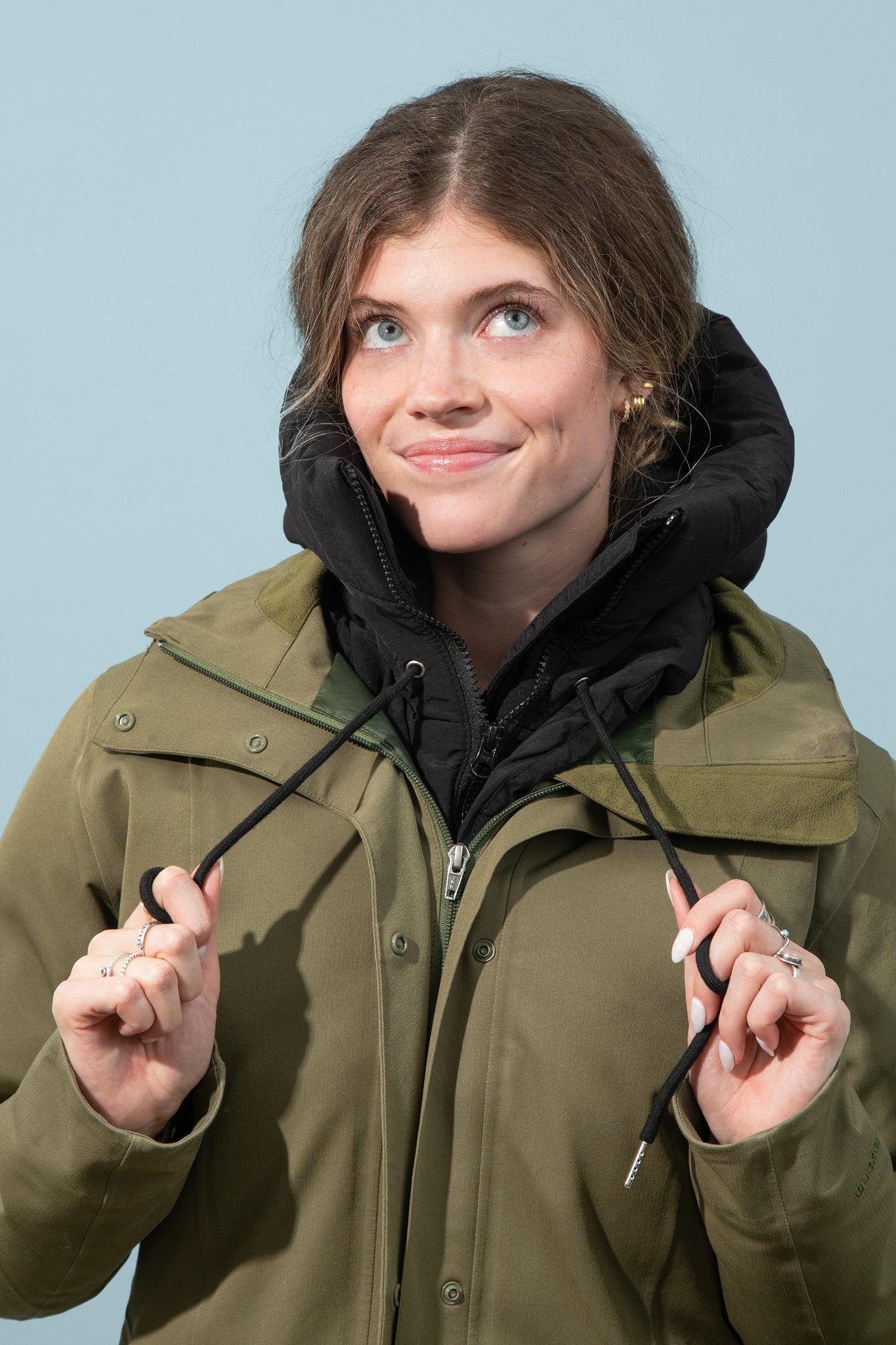 Puffer Balaclava in Black