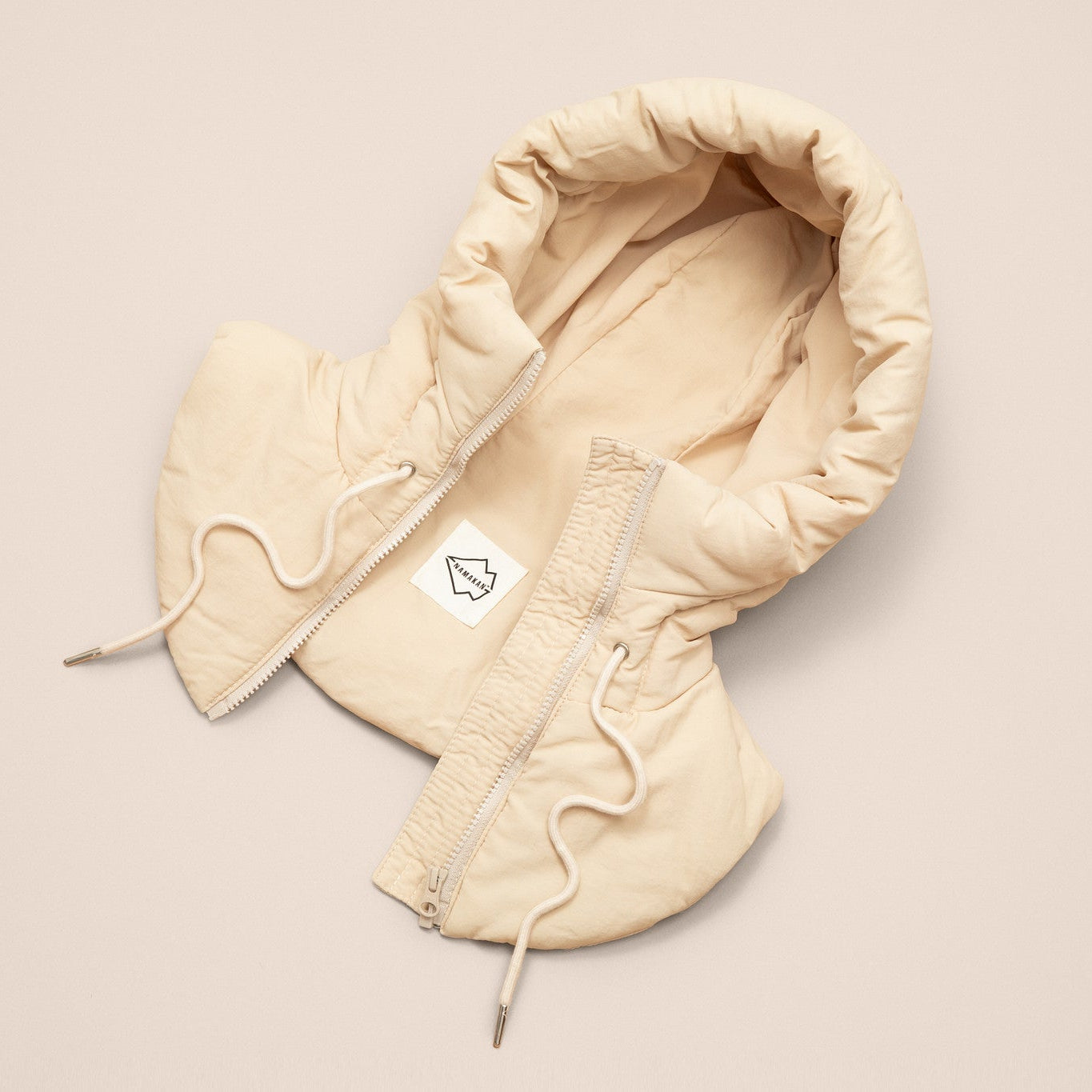 Puffer Balaclava in Cream