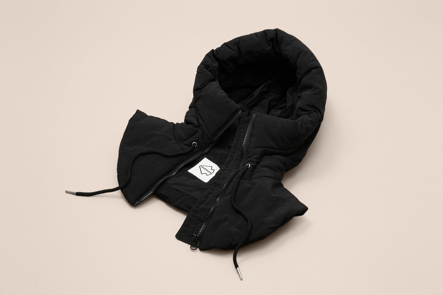 Puffer Balaclava in Black