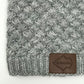 Cozy Lined Basketweave Neck Warmer in Gray