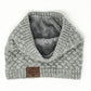 Cozy Lined Basketweave Neck Warmer in Gray