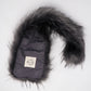 Gray Faux Fur Ruff